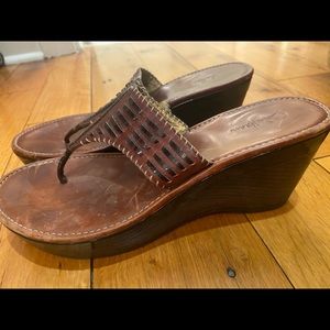 Brown wedge sandal